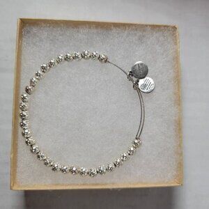 Alex and Ani Silver Tone Mini Silver Tone Fireball Beads Charm Bracelet